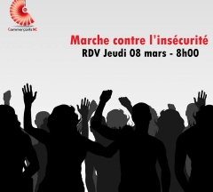La CCI soutient la marche contre l'insécurité, le jeudi 8 mars