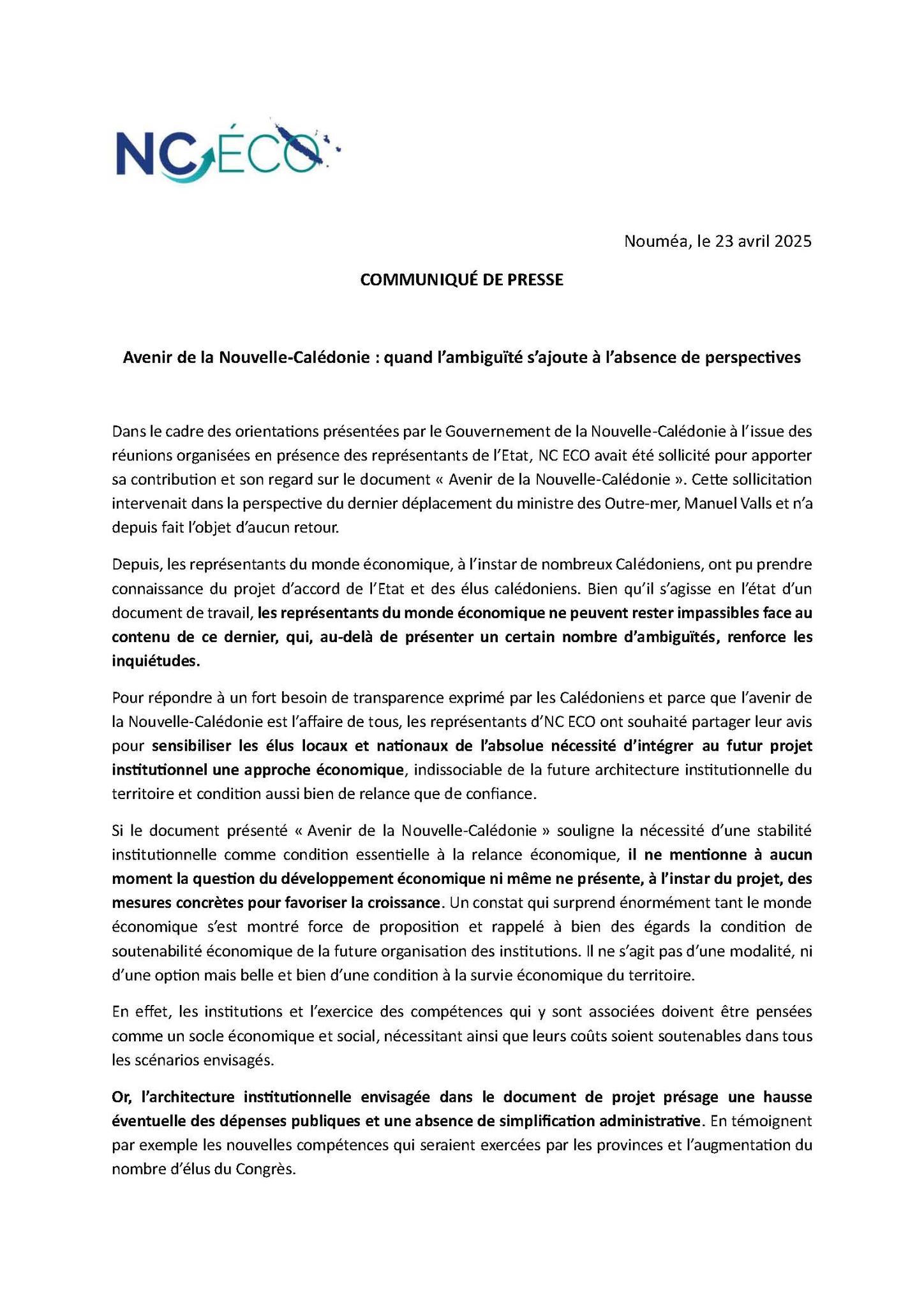 CP NC ECO vue 1 avril 2025