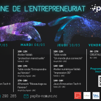 affiche programme semaine de l'entrepreneuriat UNC 2022