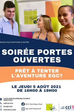 affiche soirée portes ouvertes EGC 2021
