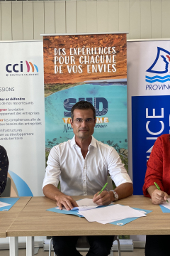 Signature convention CCI-Sud Tourisme-Province Sud