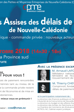 2e Assises des délais de paiement de Nouvelle-Calédonie