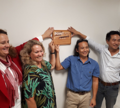 pose de la plaque Point A - 29 juin 2022